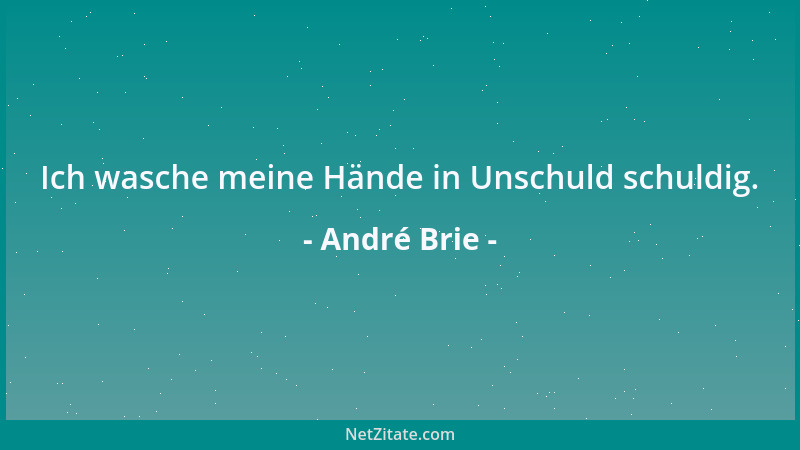 André Brie - Ich wasche meine Hände in Unschuld schuldig....
