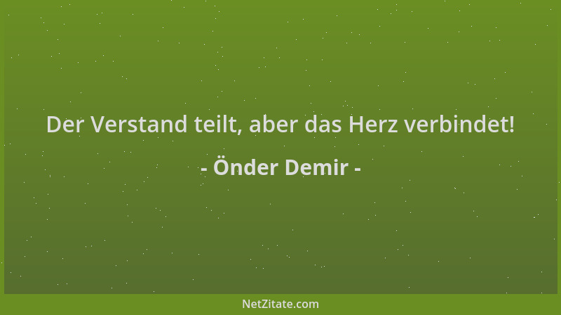 Önder Demir - Der Verstand teilt, aber das Herz verbindet!...