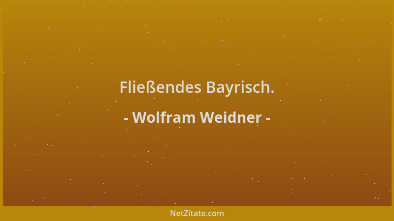 Wolfram Weidner - Fließendes Bayrisch....