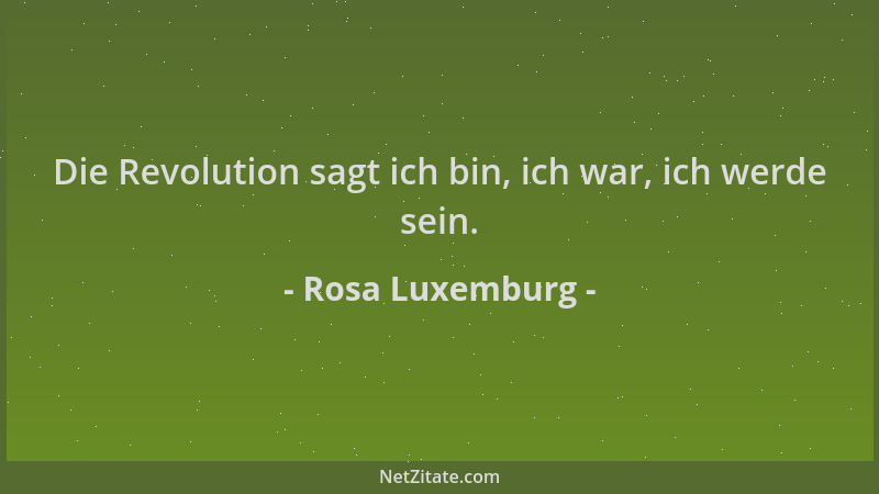 Rosa Luxemburg - Die Revolution sagt ich bin, ich war, ich werde sein....