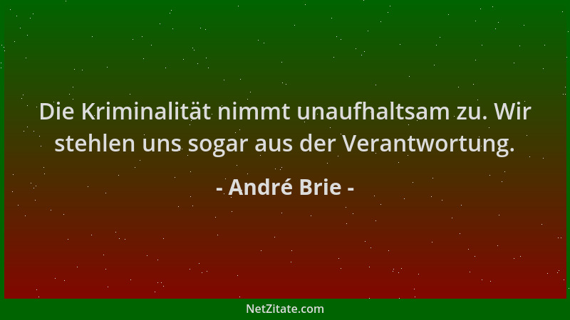 André Brie - Die Kriminalität nimmt unaufhaltsam zu. Wir stehlen uns sogar aus der Verantwortung....
