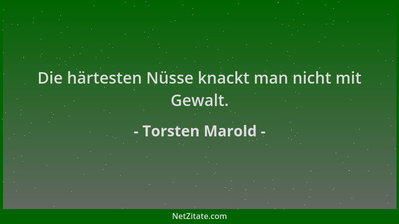 Torsten Marold - Die härtesten Nüsse knackt man nicht mit Gewalt....