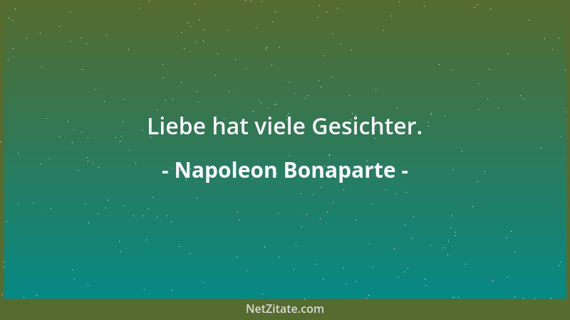 Napoleon Bonaparte - Liebe hat viele Gesichter....