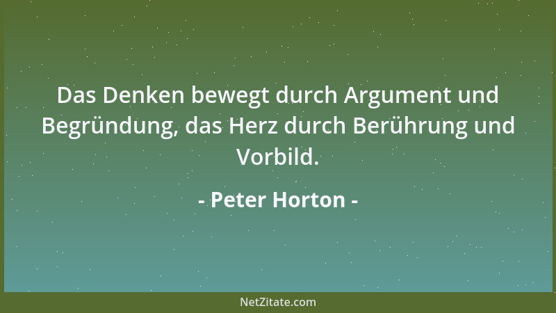 Peter Horton - Sündigen heißt Sondern. Wer sich nie absondert, kann nie wissen und neue Wege tanzen....