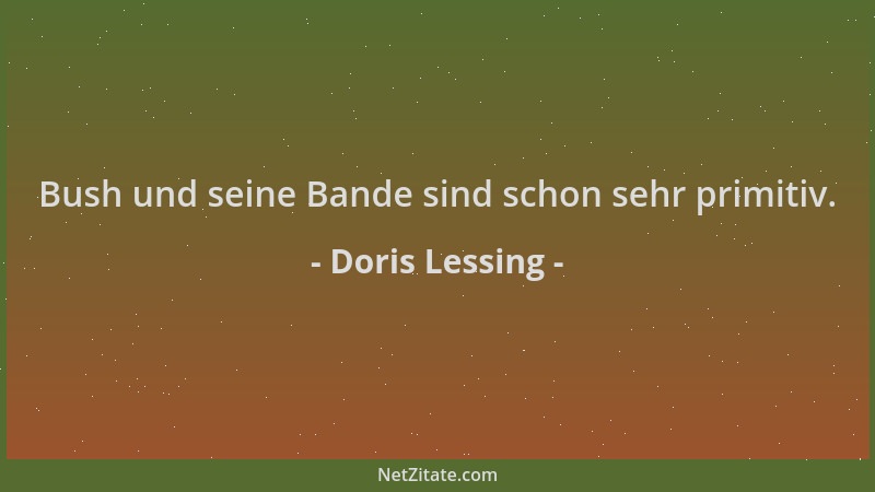 Doris Lessing - Bush und seine Bande sind schon sehr primitiv....