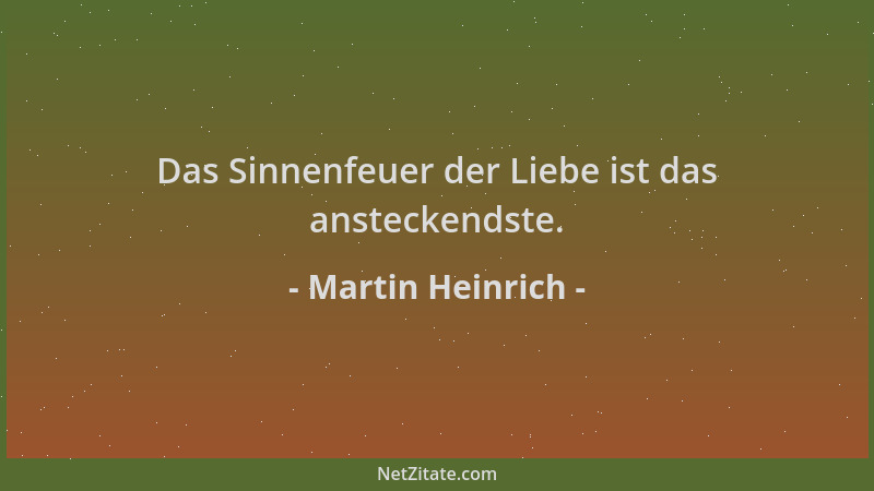 Martin Heinrich - Das Sinnenfeuer der Liebe ist das ansteckendste....