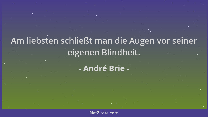 André Brie - Am liebsten schließt man die Augen vor seiner eigenen Blindheit....