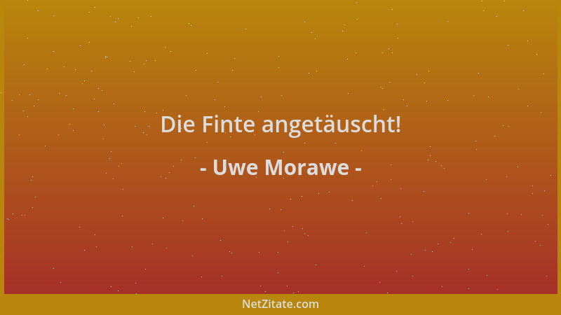 Uwe Morawe - Die Finte angetäuscht!...