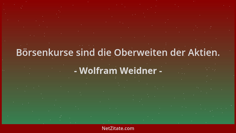 Wolfram Weidner - Börsenkurse sind die Oberweiten der Aktien....