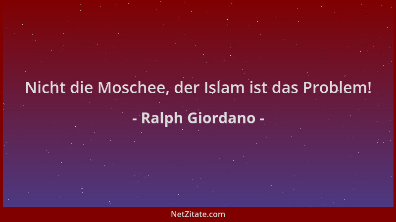 Ralph Giordano - Nicht die Moschee, der Islam ist das Problem!...
