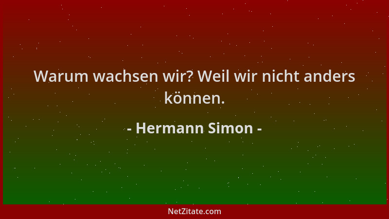 Hermann Simon - Warum wachsen wir? Weil wir nicht anders können....