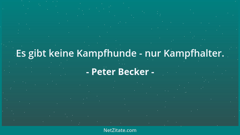 Peter Becker -  "Sie erinnern mich an meinen Vater " ist die netteste Art, einem Mann zu sagen, dass er als Mann aus dem Renn...