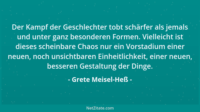 Grete Meisel-Heß - Der Kampf der Geschlechter tobt schärfer als jemals und unter ganz besonderen Formen. Vielleicht ist die...