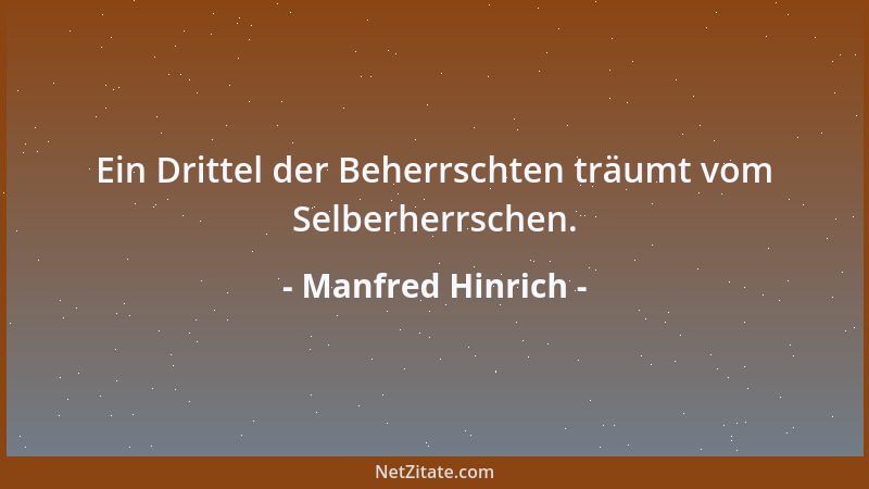 Manfred Hinrich - Warenflut ist gut, wenn sie die Ebbe beseitigt....