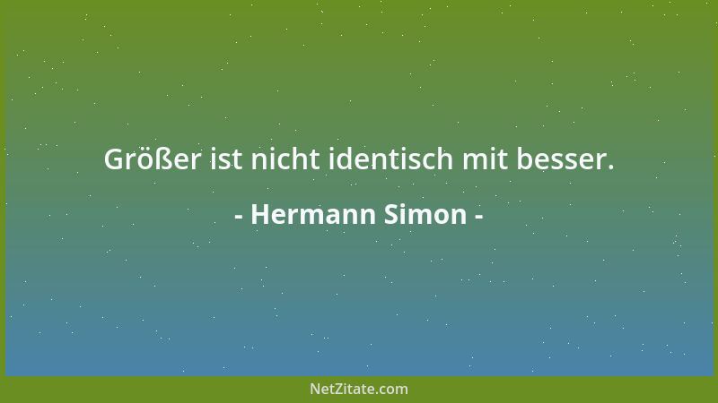 Hermann Simon - Größer ist nicht identisch mit besser....