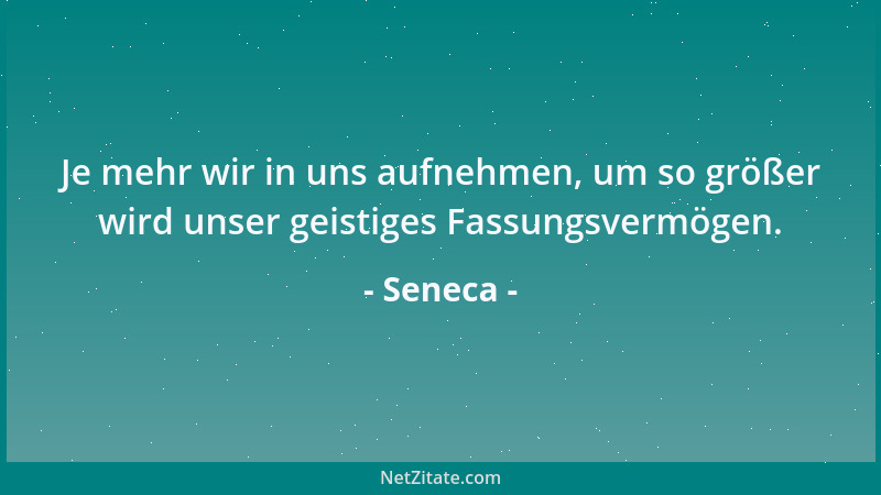 Seneca - Du rollst meinen Klotz, und ich werde deinen rollen....