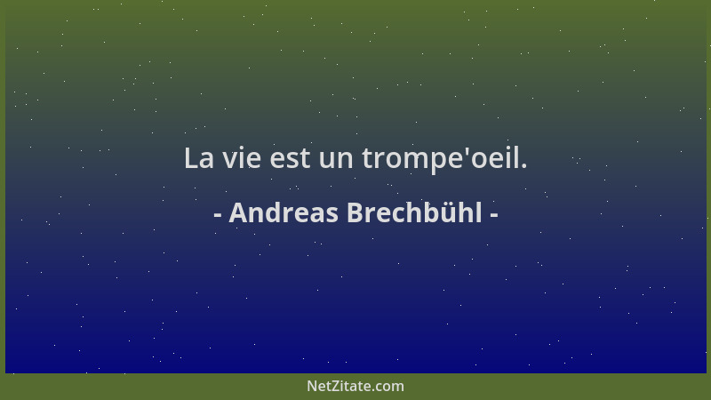 Andreas Brechbühl - La vie est un trompe 'oeil....