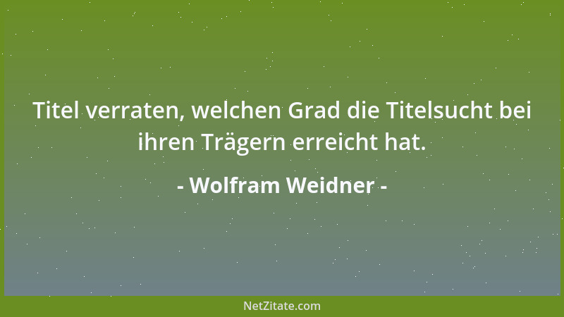 Wolfram Weidner - Politiker reden so viel, daß ihre Worte oft ganz geschwollen sind....