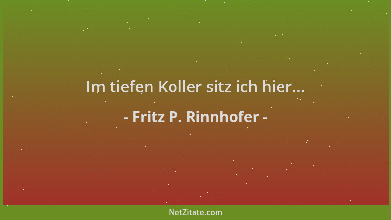 Fritz P. Rinnhofer - Im tiefen Koller sitz ich hier......