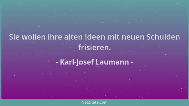 Karl-Josef Laumann - Sie wollen ihre alten Ideen mit neuen Schulden frisieren....