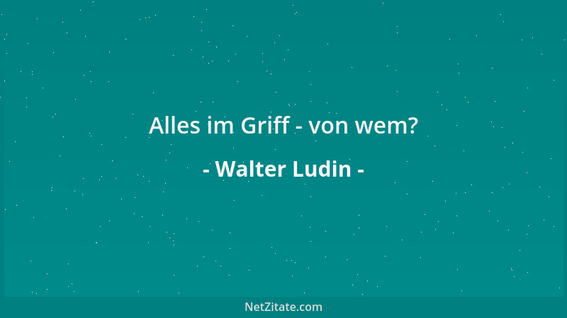 Walter Ludin - Um erlöst zu werden, müssen wir uns von vielem lösen....