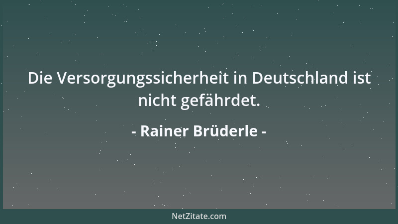 Rainer Brüderle - Die Versorgungssicherheit in Deutschland ist nicht gefährdet....
