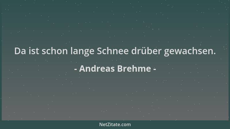Andreas Brehme - Da ist schon lange Schnee drüber gewachsen....