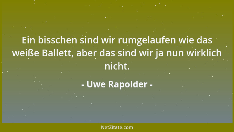 Uwe Rapolder - Er ist kein Sündenbock. Aber es ist ein Lehrstück für Teamwork und Altruismus. Er muss jetzt einen Aufsatz d...