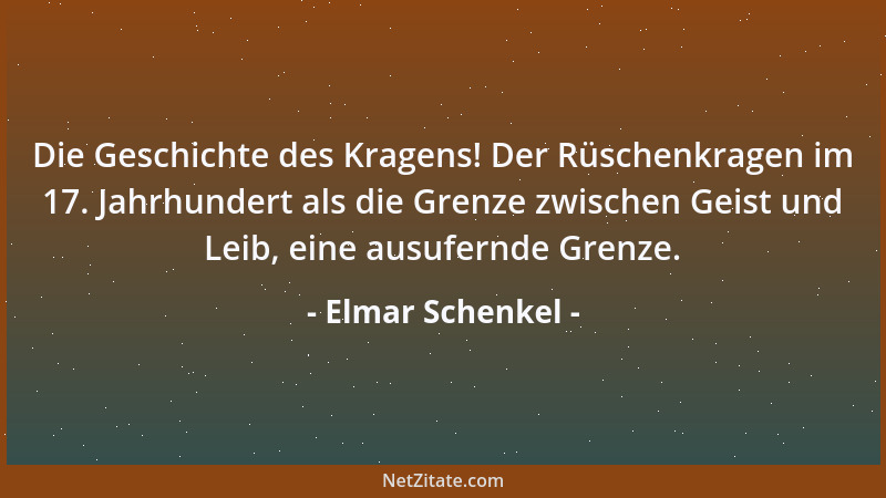 Elmar Schenkel - Die Heimat als der Kaffeesatz, aus dem wir unser Leben lesen....