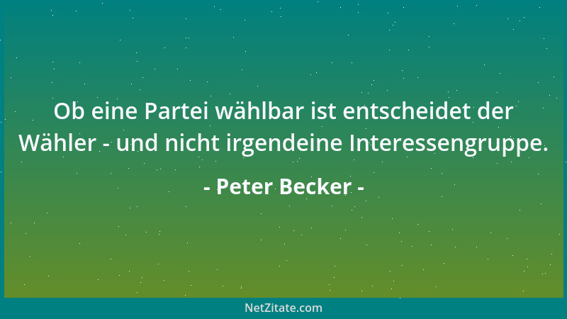 Peter Becker - Intelligente Egoisten verhalten sich sozial....