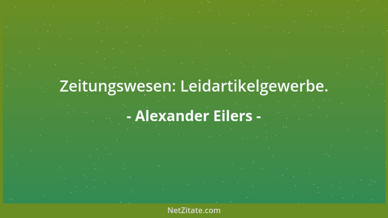 Alexander Eilers - Poeten: Trendsetter des Zeitlosen....