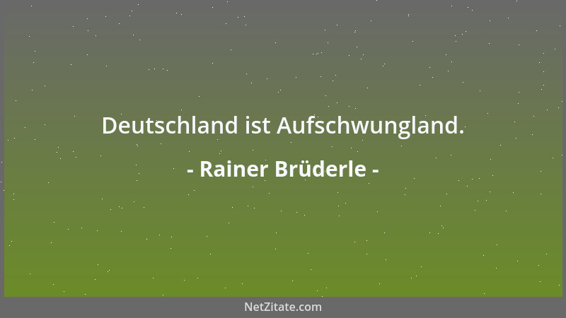 Rainer Brüderle - Deutschland ist Aufschwungland....
