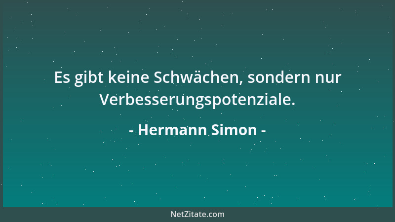 Hermann Simon - Es gibt keine Schwächen, sondern nur Verbesserungspotenziale....