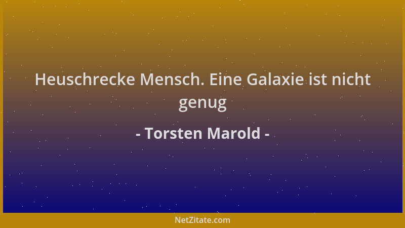 Torsten Marold - Heuschrecke Mensch. Eine Galaxie ist nicht genug...