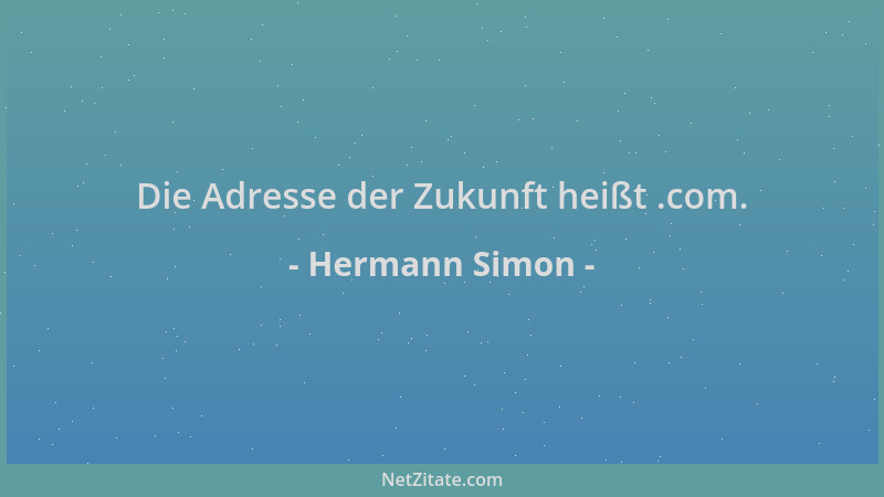 Hermann Simon - Die Adresse der Zukunft heißt .com....