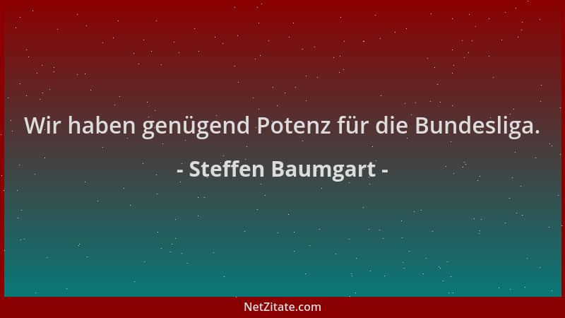 Steffen Baumgart - Wir haben genügend Potenz für die Bundesliga....