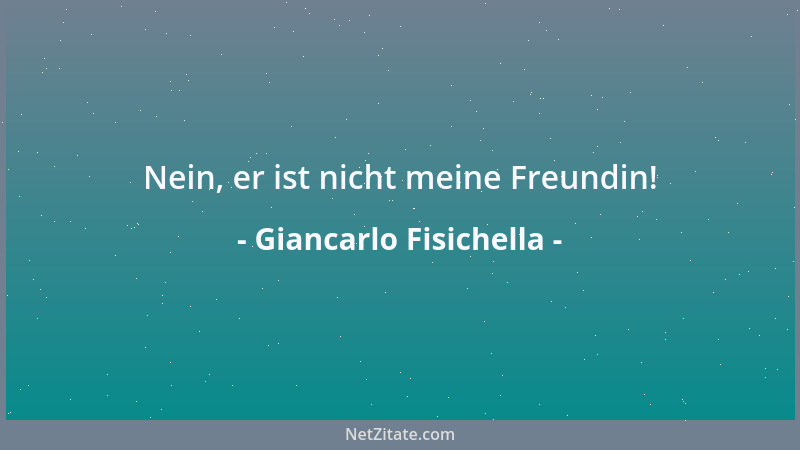 Giancarlo Fisichella - Nein, er ist nicht meine Freundin!...
