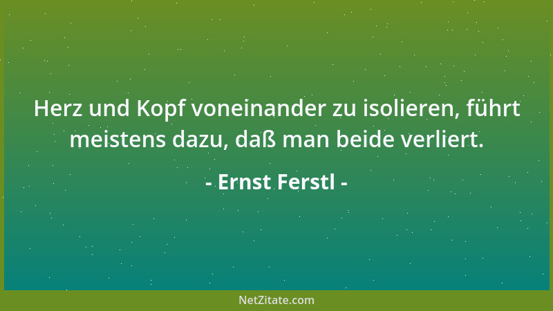 Ernst Ferstl - Wo eine Hand die andere wäscht, braucht sich wenigstens niemand mehr seine Finger dreckig zu machen....