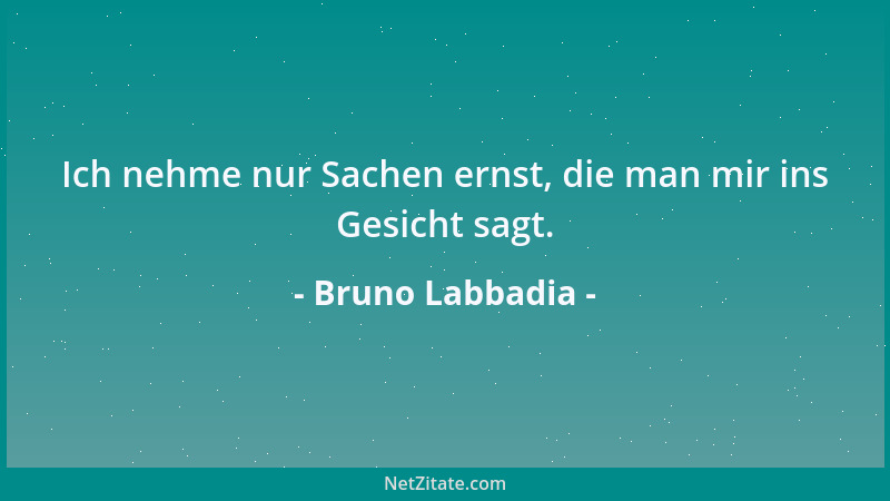 Bruno Labbadia - Ich nehme nur Sachen ernst, die man mir ins Gesicht sagt....