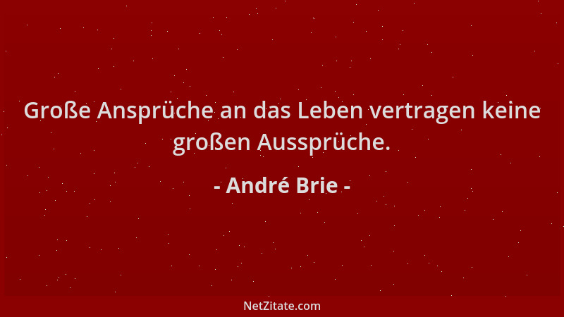 André Brie - Große Ansprüche an das Leben vertragen keine großen Aussprüche....