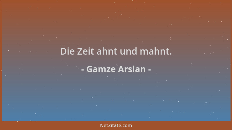 Gamze Arslan - Die Zeit ahnt und mahnt....