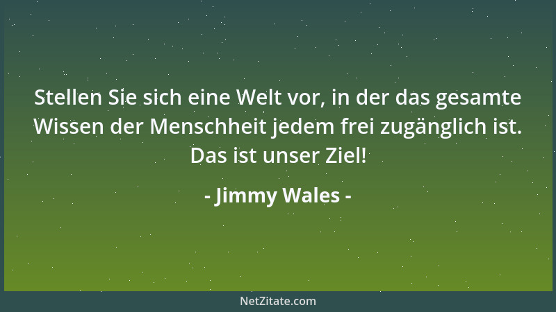 Jimmy Wales - Stellen Sie sich eine Welt vor, in der das gesamte Wissen der Menschheit jedem frei zugänglich ist. Das ist u...