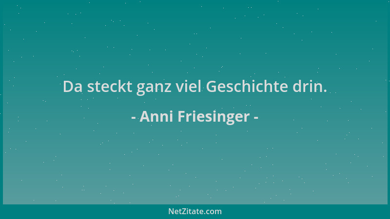 Anni Friesinger - Da steckt ganz viel Geschichte drin....