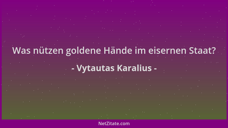 Vytautas Karalius - Was nützen goldene Hände im eisernen Staat?...