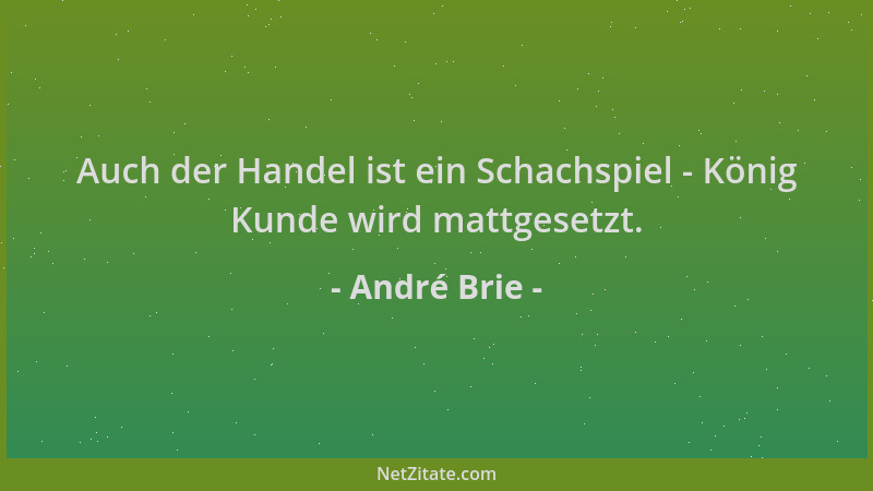 André Brie - Auch der Handel ist ein Schachspiel - König Kunde wird mattgesetzt....