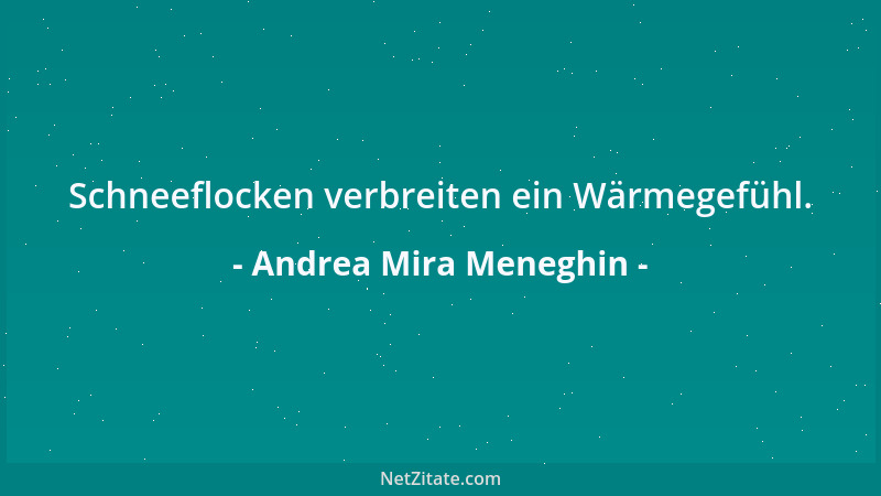 Andrea Mira Meneghin - Schneeflocken verbreiten ein Wärmegefühl....
