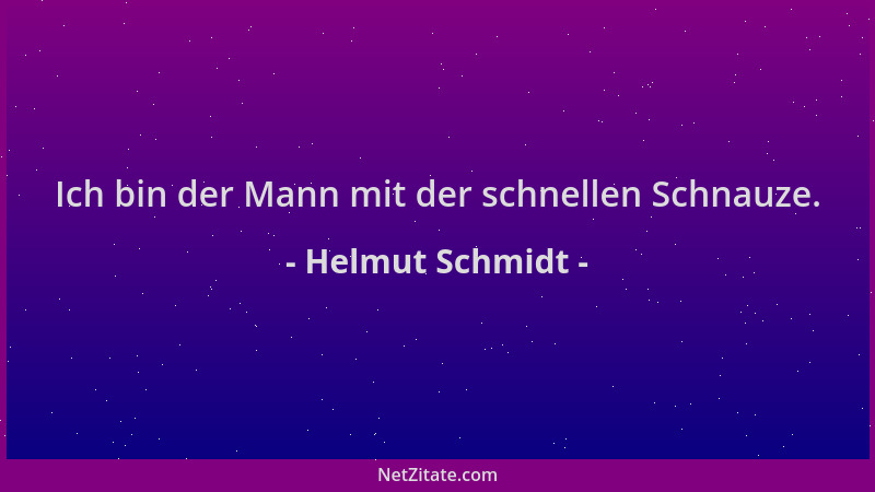 Helmut Schmidt - Ich bin der Mann mit der schnellen Schnauze....