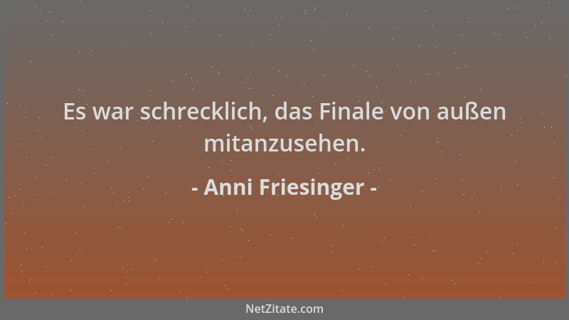 Anni Friesinger - Es war schrecklich, das Finale von außen mitanzusehen....