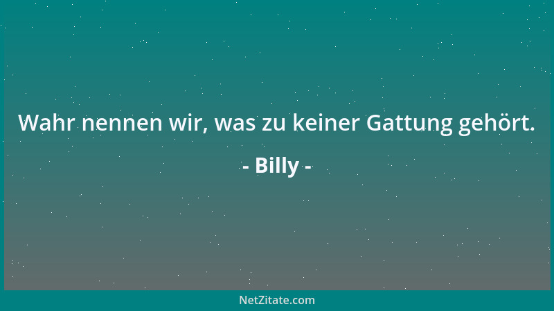 Billy - Besonders viele Pannen gibt es im Verkehr mit der Gründlichkeit....