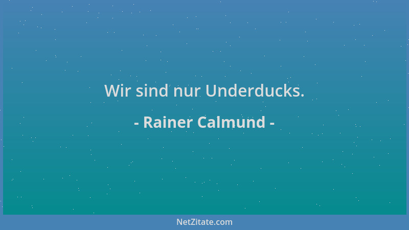 Rainer Calmund - Wir sind nur Underducks....